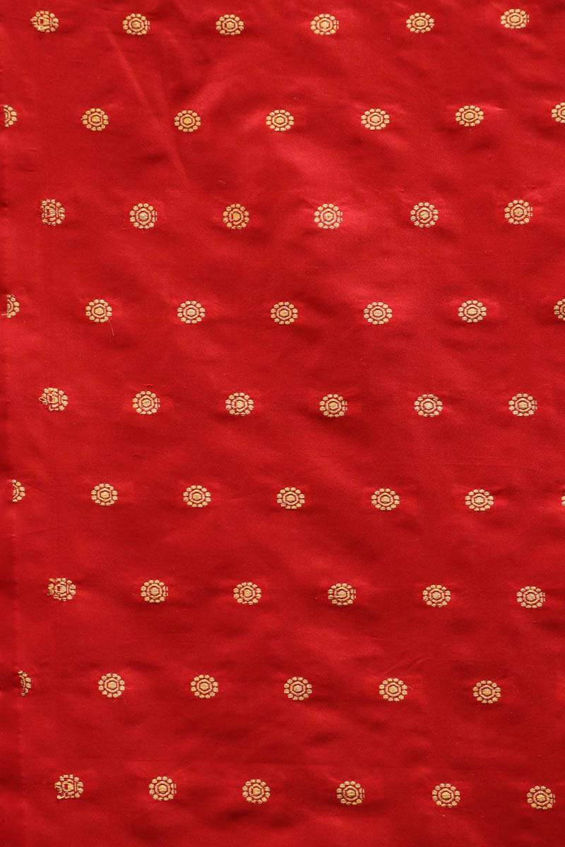 Exclusive & Traditional Pure Silk Fabric With Traditional Zari Buttas AH210686